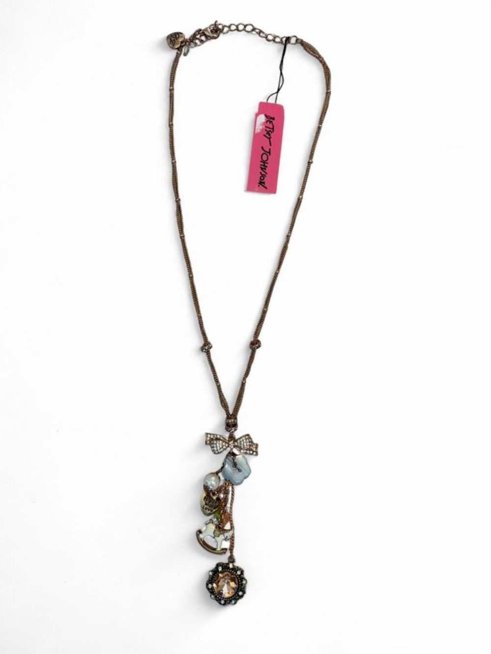 Betsey Johnson Rose Gold Y-Necklace